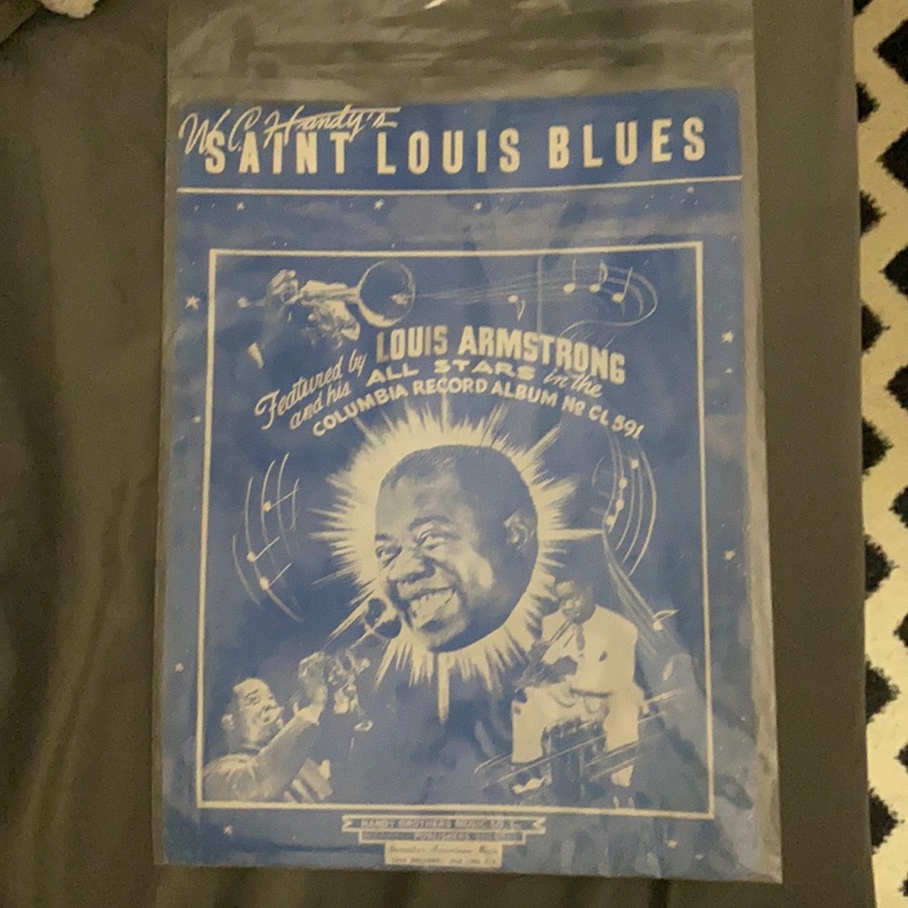 Louis Armstrong sheet music vintage